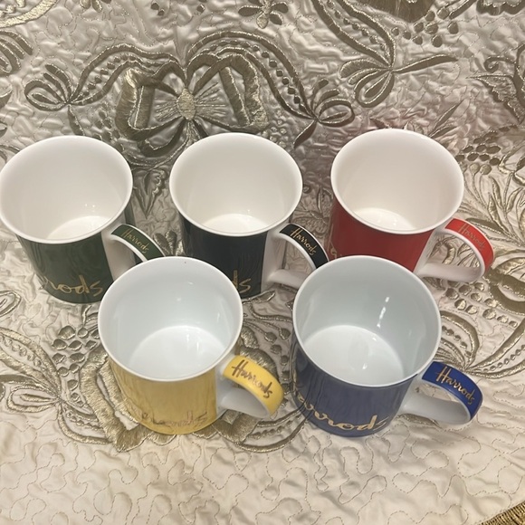 Harrods - espresso multi color set of 5 cups - NWOT - Picture 4 of 4